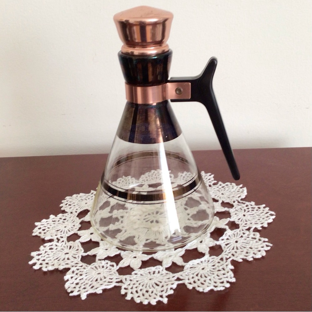 Vintage beverage carafe with cork